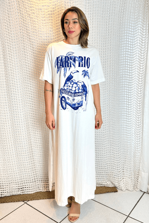 Vestido midi coco gelado Farm1